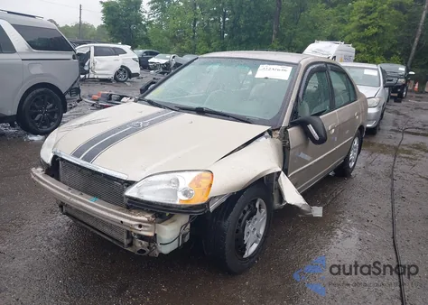 2002 Honda Civic Lx из США, поврежденный, VIN 1HGES16502L045547